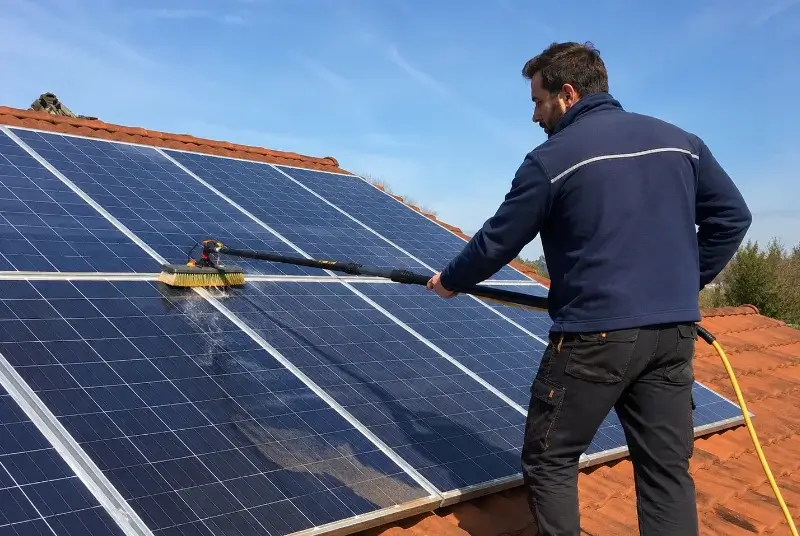 Nettoyage et entretien de panneaux solaires à la Vernarède