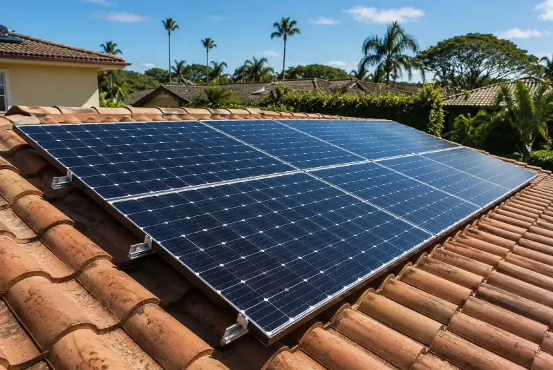 Installation de panneaux solaires à la Vernarède